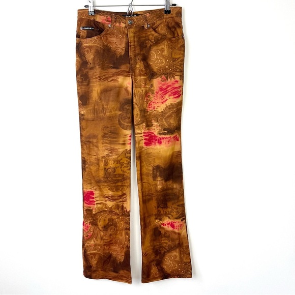 Vintage Rampage Printed Boho Western Flare Low Rise Pants - Picture 1 of 6